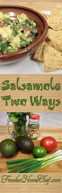 Salsamole Two Ways - I'm always looking for new & tasty ways to add more healthy #avocado into my diet & this really fits the bill. I've included 2 ways to make this #recipe, one easy version from scratch & the second is even easier! --------- #Food #Cooking #Recipes #Cuisine #GreatFood #HomeCooking #Salsamole #Guacamole #MexicanRecipes #MexicanFood #DipRecipes #Dip #Party #PartyRecipes #AvocadoRecipes #GameDayRecipes #SuperBowlRecipes #Appetizers #AppetizerRecipes #Snacks #SnackRecipes
