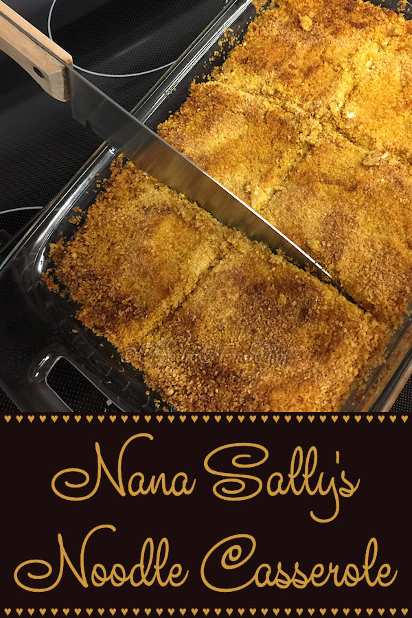Nana Sally's Noodle Casserole - Growing up this was one of my favorite comfort foods. Every time my Nana made her noodle casserole / cougle... I was right there at the table with fork in hand. I'm so grateful that she handed down this recipe to me! Serves: 4 to 6 as a meal or 8 as a side dish --------- #Casserole #CasseroleRecipes #NoodleCasserole #Cougle #Kugel #Pasta #PastaCasserole #Dinner #SideDish #ComfortFood #Food #Cooking #Recipes #Recipe #FoodieHomeChef
