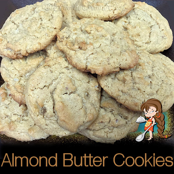 Healthy Almond Butter Cookies, made with organic ingredients, the whole family will love! Customize them by using other types of nut butters, such as peanut butter or others. Be sure to double or triple the recipe & freeze them, so you'll always have some on hand for a cookie craving! --------- #AlmondButterCookies #Cookies #CookieRecipes #HealthyCookies #PeanutButterCookies #Desserts #Snacks #Food #Cooking #Recipes #Recipe #FoodieHomeChef
