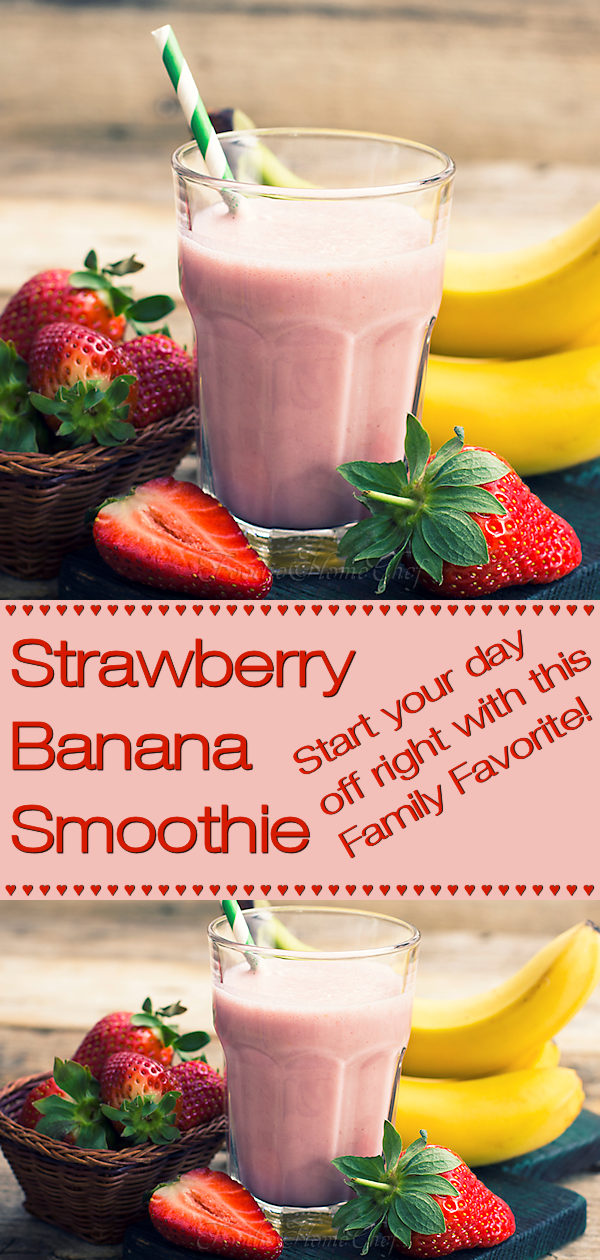 Strawberry Banana Smoothie - Super healthy & easy to make smoothie. A real family favorite that tastes fantastic. The kids will love it & drink it to the bottom of the glass! If I had to say just one word about this smoothie it would be YUMMY! --------- #StrawberryBananaSmoothie #StrawberrySmoothie #Smoothie #Smoothies #SmoothieRecipes #PowerSmoothie #Beverages #VegetarianRecipes #Fruit #HealthyRecipes #Breakfast #BreakfastRecipes #Food #Cooking #Recipes #Recipe #FoodieHomeChef
