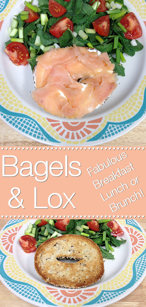 Of all the ways there are to eat a bagel, this is my favorite. With a side salad & a bit of dressing on top, this is the perfect brunch or light lunch. Serve it without the salad as a scrumptious breakfast that will put a smile on your face! --------- #BagelsAndLox #Bagel #Bagels #Lox #Sandwich #Sandwiches #SmokedSalmon #Breakfast #Brunch #Lunch #Easter #Food #Cooking #Recipes #Recipe #FoodieHomeChef

