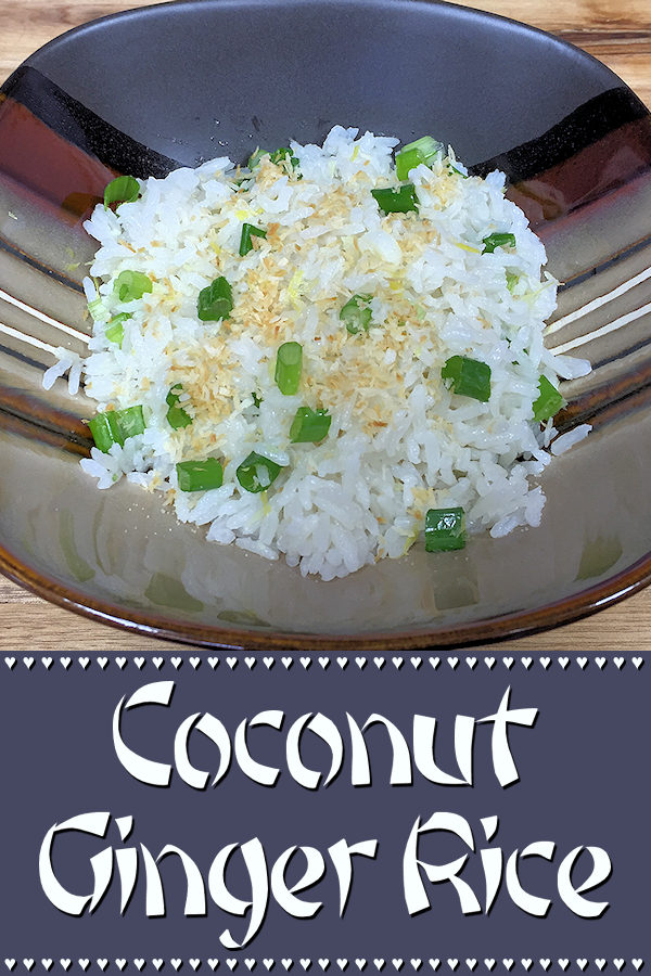 Creamy, delectable coconut ginger rice is a great side dish for all types of Asian Food & compliments any steak, pork, lamb or chicken dish. A vegetarian option is to turn this into a light meal for 3 people by adding 3 cups of roasted, steamed or grilled vegetables. --------- #CoconutGingerRice #JasmineRice #RiceRecipes #Rice #AsianFood #AsianRecipes #VegetarianRecipes #VeganRecipes #HealthyRecipes #SideDishes #MeatlessMondays #Food #Cooking #Recipes #Recipe #FoodieHomeChef
