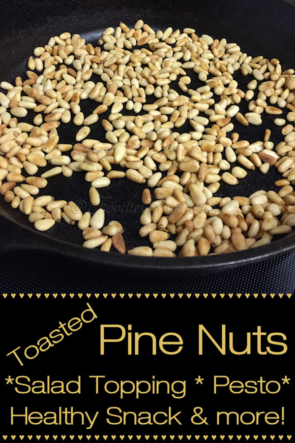 Toasted Pine Nuts have so many uses... from a salad topping to using as a garnish on Asian stir-fry to adding to homemade pesto to just serving as a snack or whatever you can come up with. I always have a glass container of these on hand in my frig for when I need them! --------- #PineNuts #Pinon #Pignolia #ToastedNuts #Pesto #SaladToppings #Snacks #VegetarianRecipes #VeganRecipes #HealthyRecipes #MexicanFood #AsianFood #CastIronCooking #Food #Cooking #Recipes #Recipe #FoodieHomeChef
