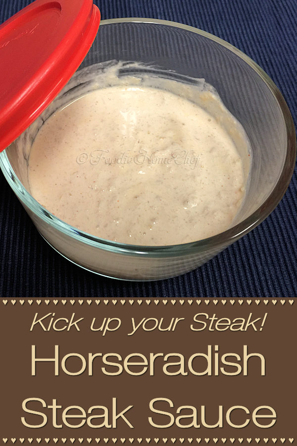 The ingredients for this Horseradish Steak Sauce recipe was gifted to my by a professional chef & it's fantastic! Besides steak or prime rib, you can serve this with many other items such as seafood, vegetables or anything else your imagination can come up with. ---------  #HorseradishSteakSauce #HorseradishSauce #SteakSauce #Condiments #CondimentRecipes #Steak #Meat #Sauce #SauceRecipes #Food #Cooking #Recipes #Recipe #FoodieHomeChef

