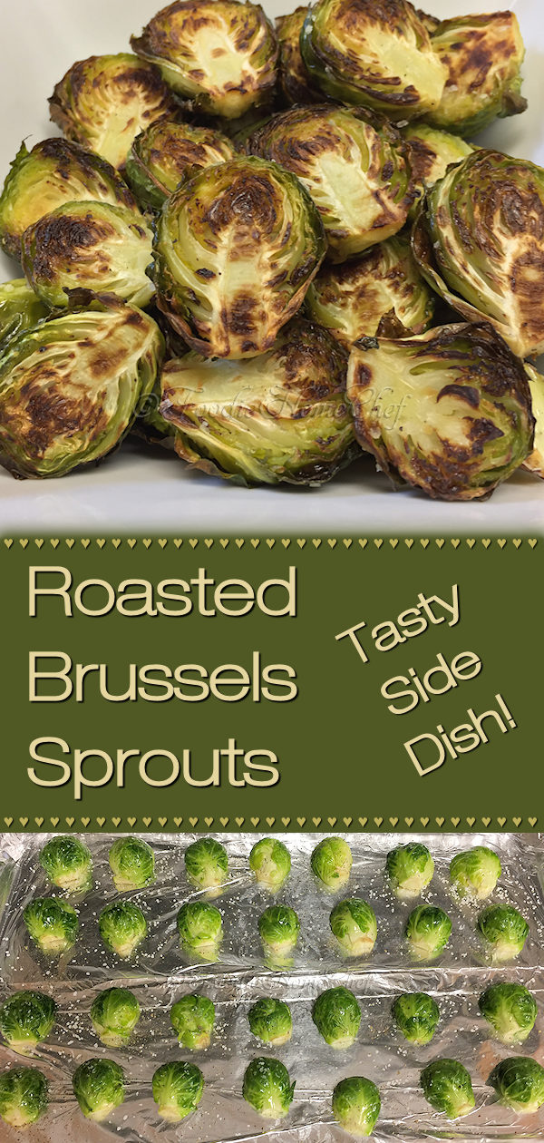 Roasting Brussels Sprouts in my opinion is the best way to cook them. Not only is it super easy, but the flavor is far superior to cooking them any other way! This cooking method also preserves the important nutrients found in Brussels Sprouts. | Foodie Home Chef @foodiehomechef #RoastedBrusselsSprouts #BrusselsSprouts #BrusselsSproutsRecipes #RoastedVegetables #SideDish #SideDishRecipes #VegetarianRecipes #VeganRecipes #Vegetables #HealthyRecipes #SheetPanRecipes #FoodieHomeChef