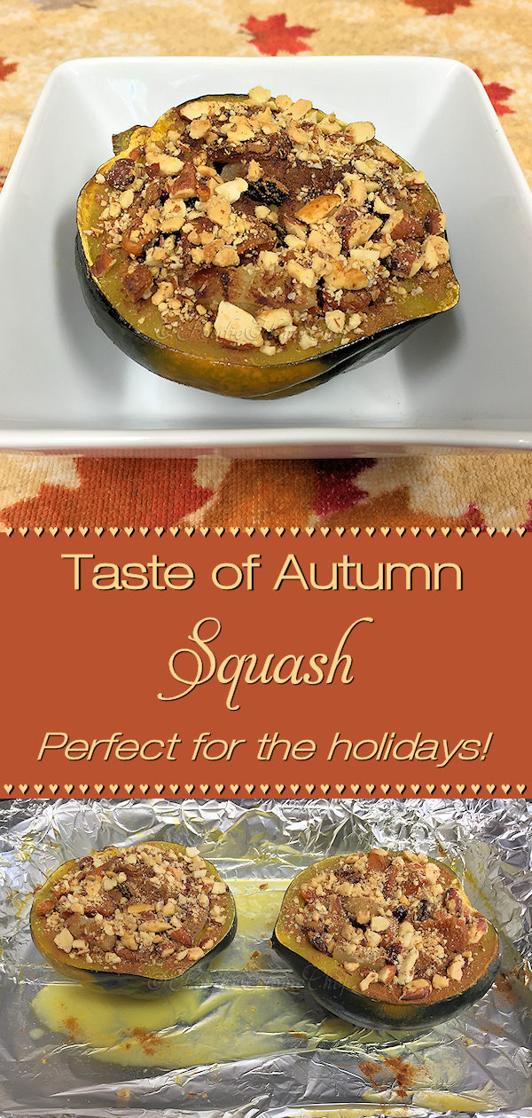 Taste of Autumn Squash by Foodie Home Chef is a healthy superfood and a frequently requested side dish during the Fall, Thanksgiving & Christmas holidays. All your guests will give it rave reviews! Don't stop there though... this squash is fabulous for lunch or a light dinner all year long. #AcornSquash  #RoastedAcornSquash #SideDish #SideDishRecipes  #VegetarianRecipes  #VeganRecipes #HealthyRecipes #HolidayRecipes #ThanksgivingRecipes #ChristmasRecipes #Lunch #Dinner #foodiehomechef