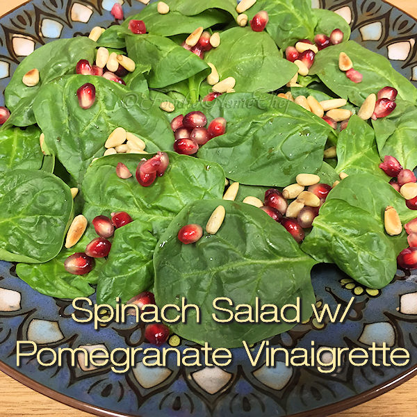 This healthy Spinach Salad with Pomegranate Vinaigrette Salad Dressing by Foodie Home Chef will be a joyous addition to your Christmas menu. It's so easy to put together, making it a great salad for any time of the year!
#SpinachSalad #Salad #SaladDressings #SaladDressingRecipes #PomegranateVinaigrette #Vinaigrette #HomemadeSaladDressings #HealthyRecipes #ChristmasRecipes #ChristmasSalad #Christmas #VegetarianRecipes #VeganRecipes #KetoRecipes #foodiehomechef @foodiehomechef