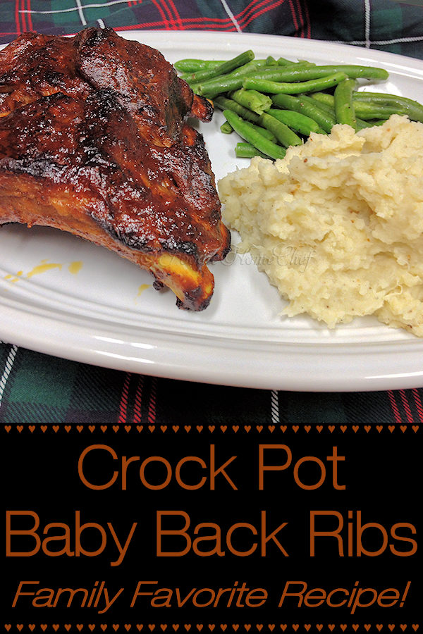 Crock Pot Baby Back Ribs by Foodie Home Chef is a really easy, comfort food recipe you'll make over & over again all year long. With the meat falling off the bone & it's delicious, smoky flavor... served with mashed potatoes, fries or potato salad & a vegetable, side salad or coleslaw you'll have a magnificent dinner.
#CrockPotBabyBackRibs #CrockPotRibs #BabyBackRibs #BabyBackRibsRecipes #RibRecipes #CrockPotRecipes #MeatRecipes #ComfortFood #Dinner #DinnerRecipes #foodiehomechef @foodiehomechef