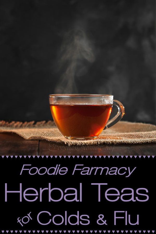 Certain herbal tea blends are especially beneficial for the role they play in making you feel better when you're sick, suppressing your symptoms & may even shorten the duration of your cold or flu. These 2 teas are the ones I depend on when I'm sick, I highly recommend them & they taste great too! #HerbalTeas #HerbalTeasForColds #HomeRemedies #NaturalRemedies #ColdRemedies #Farmacy #FoodieFarmacy #foodiehomechef @foodiehomechef