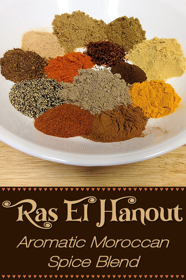 When making this fabulous spice blend by Foodie Home Chef, the aroma alone will make your mouth water! Ras El Hanout is a Moroccan, traditional, versatile spice blend that can be used on roasted meats & poultry, vegetables, in soups & stews and even on salads. Using your imagination, I'm confident you'll find all sorts of ways to use Ras El Hanout.
#RasElHanout #MoroccanSpiceBlends #AfricanRecipes #SpiceBlends #SeasoningBlends #VegetarianRecipes #VeganRecipes #foodiehomechef @foodiehomechef