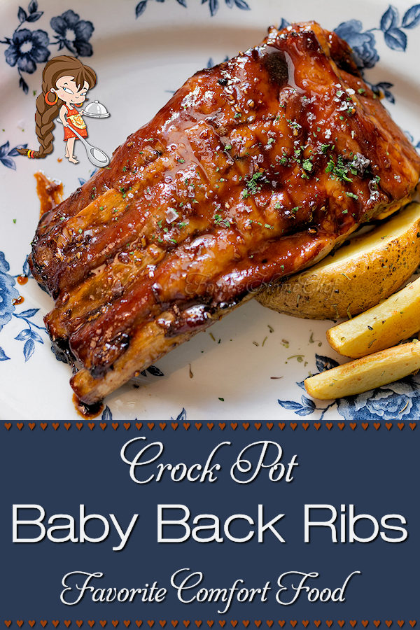 When summer is over, not to worry... you can still satisfy your craving for Baby Back Ribs all year long! Crock Pot Baby Back Ribs by Foodie Home Chef is an easy, comfort food you'll make again & again. With the meat falling off the bone, it's delicious smoky flavor & served with your favorite sides you'll have a magnificent family dinner. Crock Pot Baby Back Ribs | Crock Pot Ribs | Baby Back Ribs | Rib Recipes | Crock Pot Recipes | Comfort Food | Dinner Recipes | #foodiehomechef @foodiehomechef