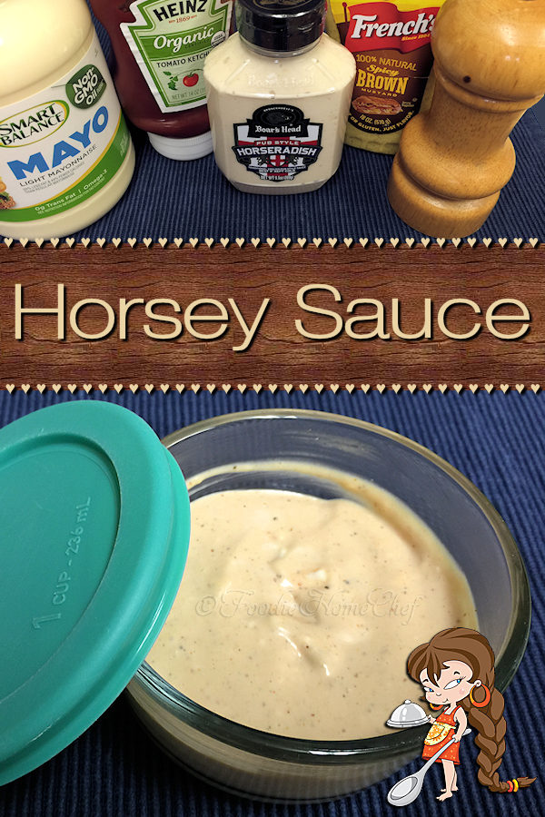 Horsey Sauce by Foodie Home Chef is a versatile condiment you'll reach for over & over again. This easy, amazing sauce brings a flavorful punch to your burgers, but don't stop there... you can use Horsey Sauce to kick up the flavor of other sandwiches, as a fabulous steak sauce, as a dipping sauce for fries, vegetable platters & so much more! Horsey Sauce | Burger Sauce | Steak Sauce | Sandwich Spread | Sauce Recipes | Dipping Sauce | Gluten Free Recipes | #foodiehomechef @foodiehomechef
