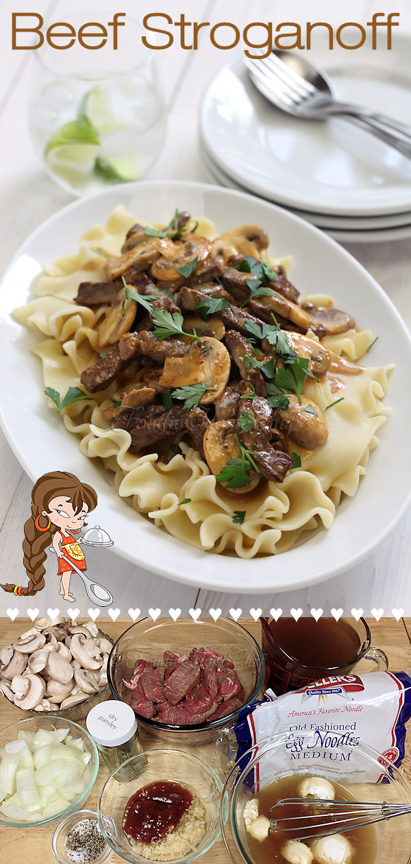 This rich & creamy Beef Stroganoff by Foodie Home Chef is a true comfort food & was one of my daughter's favorite recipes growing up. I've served this hundreds of times, to countless numbers of people, in the past 40 years & have always gotten rave reviews... even if you have other beef stroganoff recipes, give this one a try, you & your whole family will love it! Beef Stroganoff | Stroganoff Recipes | Beef Recipes | Meat Recipes | Comfort Food | Family Recipes | #foodiehomechef @foodiehomechef
